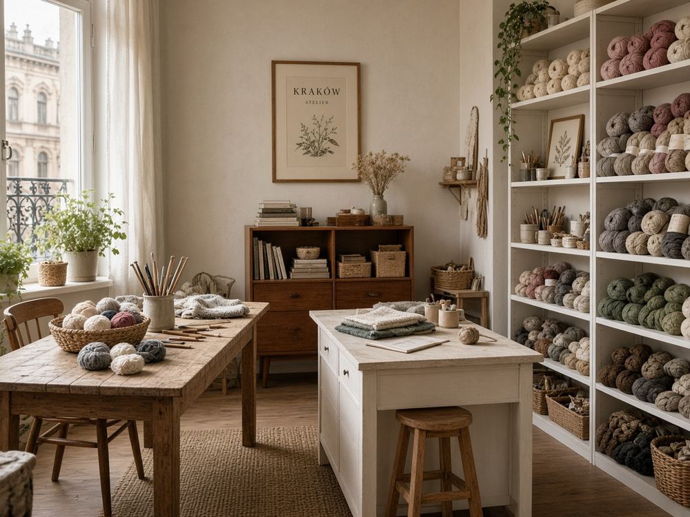 About the Knitting / crochet atelier studio at Knitting Warmcrest