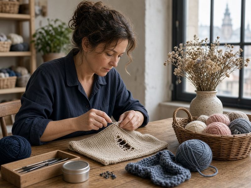 Fix-it clinic at Knitting Warmcrest