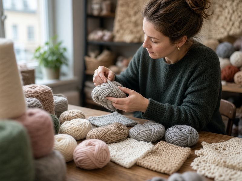 Yarn consult at Knitting Warmcrest